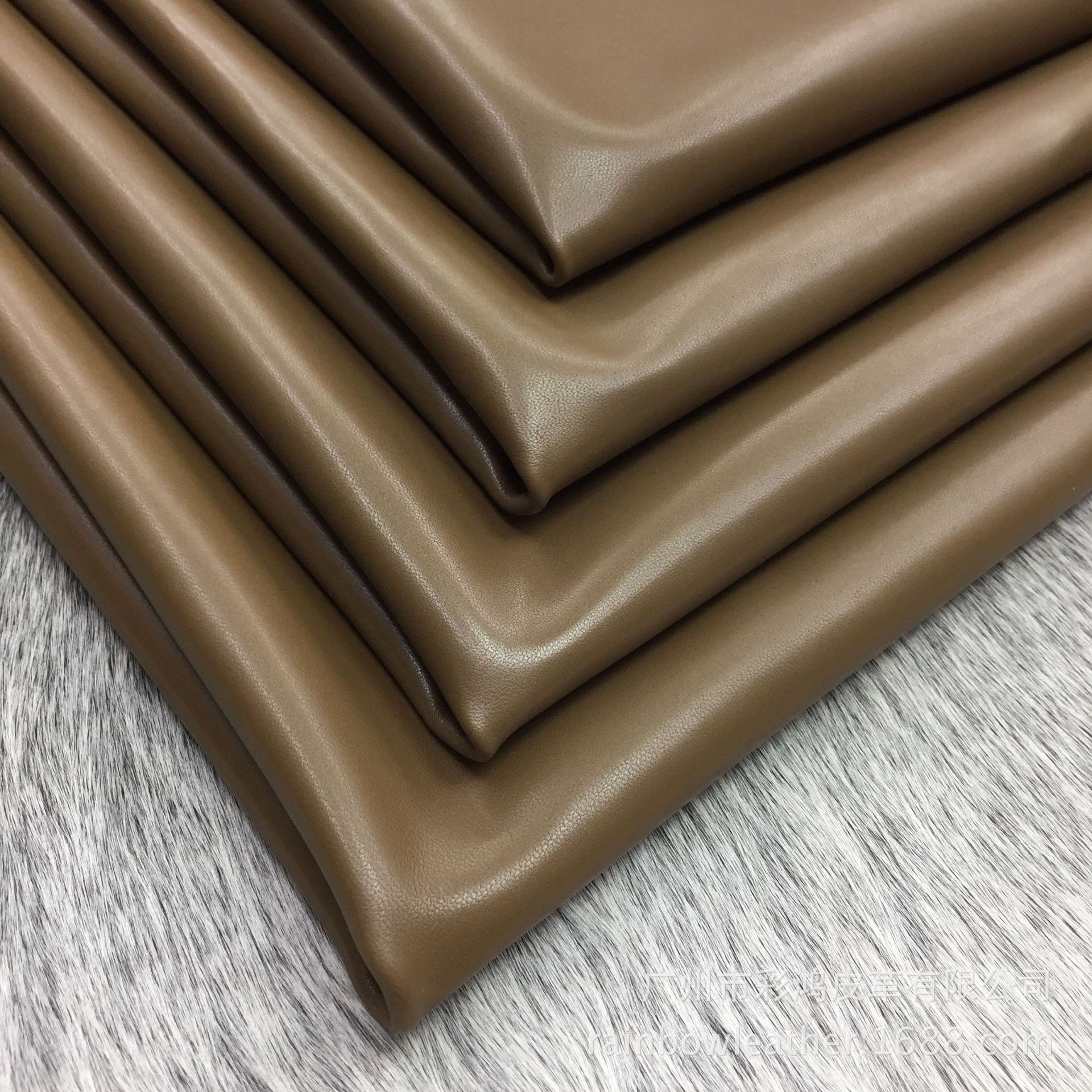 厂家现货直销 进口头层棉羊皮面料 全粒面箱包革超薄 多色可选