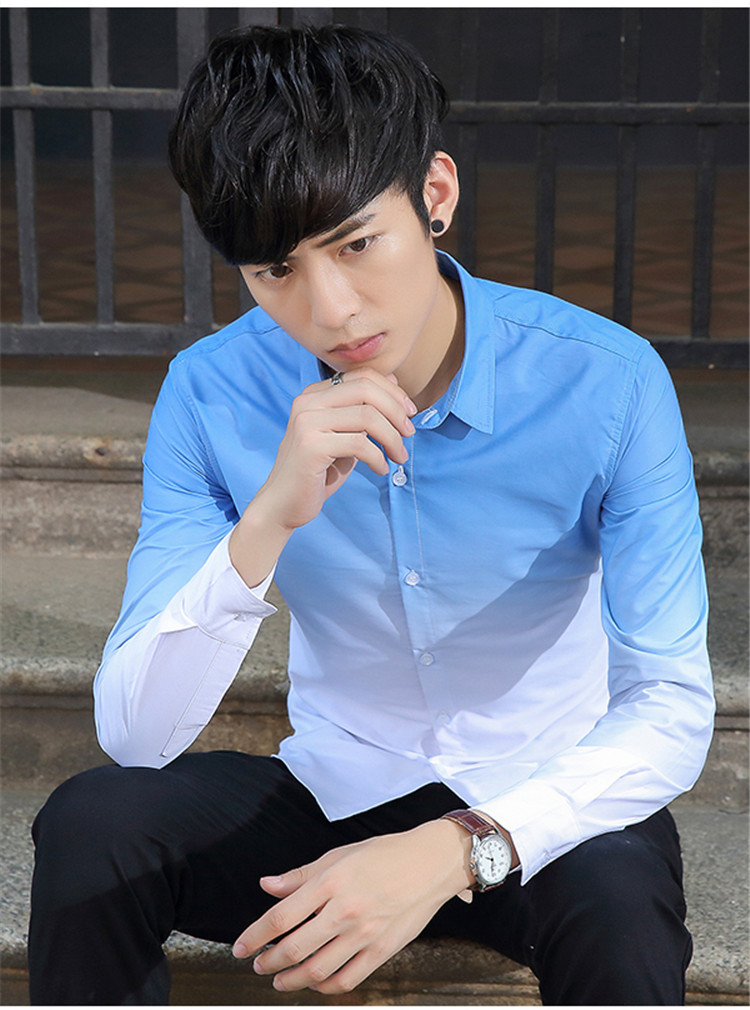 货源类别 现货 货号 渐变色衬衫 风格 休闲 淘货类