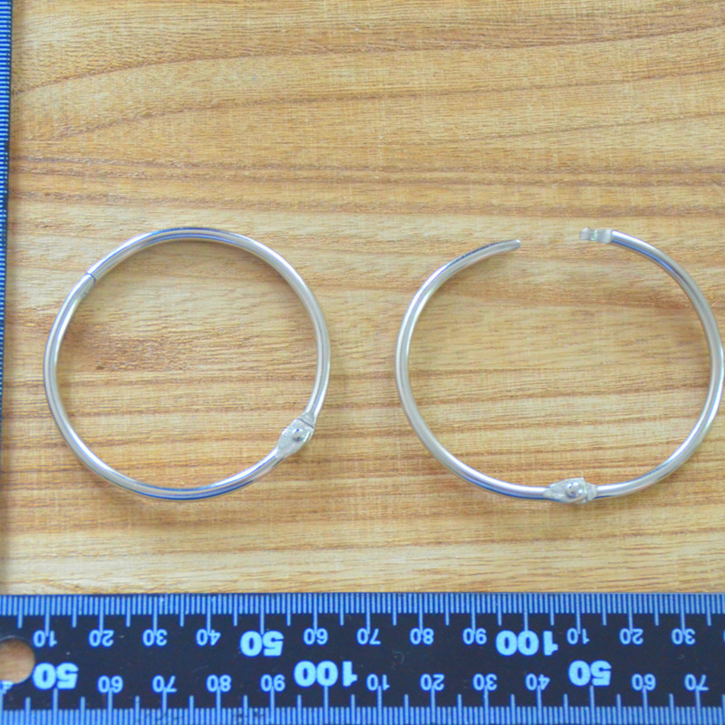 Large Sale Nickel Plated Split Ring Metal Book Ring Big Butler Key Ring Snap Ring 100 Pcs/Bag