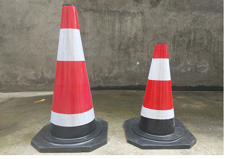 橡胶反光路锥70cm50cm高路障锥反光雪糕筒桶交通锥交通安全设施