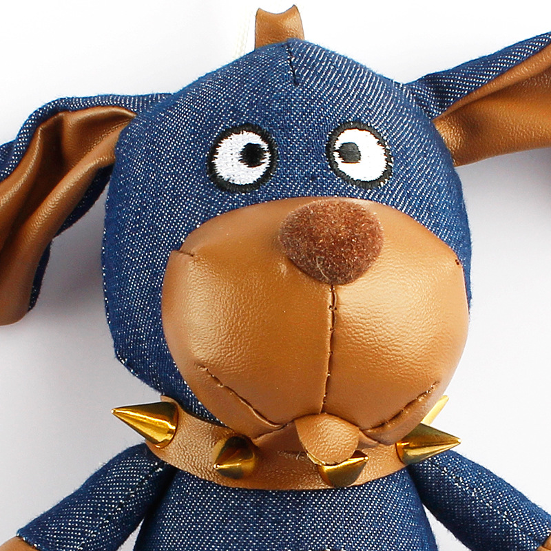 工厂直销新款高性价比促销精品挂件玩具定制牛仔布包包挂饰狗玩偶