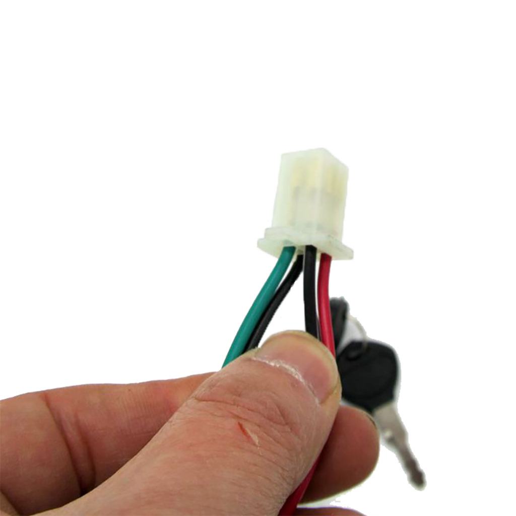 atv越野摩托车铁头电门锁4线改装点火锁电门开关