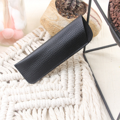 眼镜皮套 老花镜皮套 缝制眼镜袋 荔枝纹皮 厚毛 厂家直销