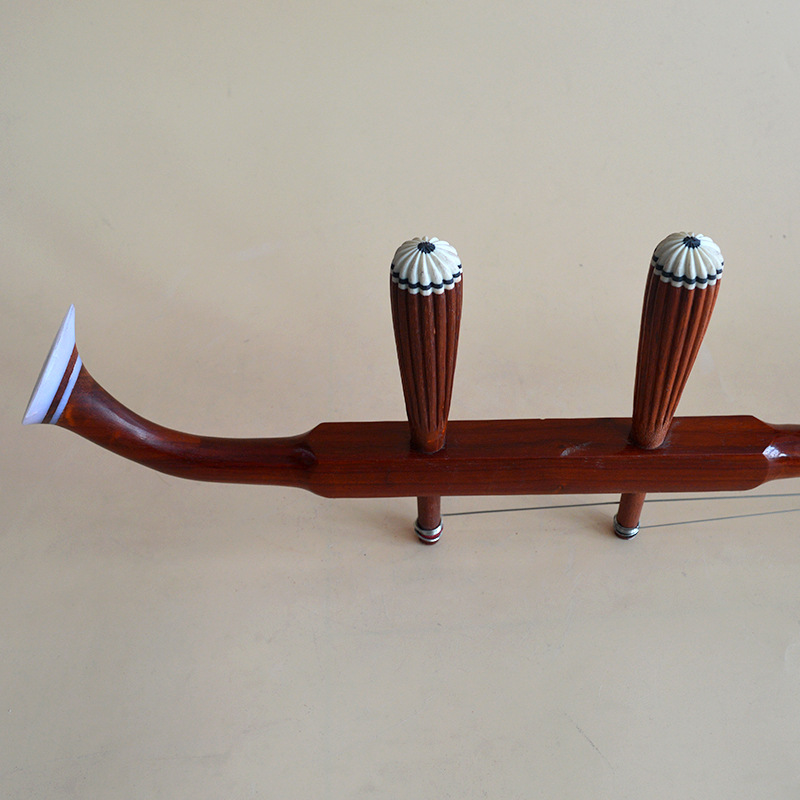 【热卖精制】精品红花梨面红大低胡正八方低音二胡乐器