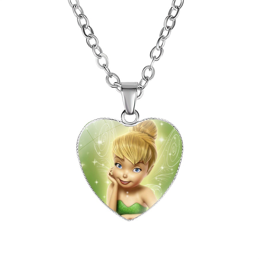 New Cartoon Frozen Princess Elsa Love Pendant Children's Necklace Snowyprincess Mermaid Accessories