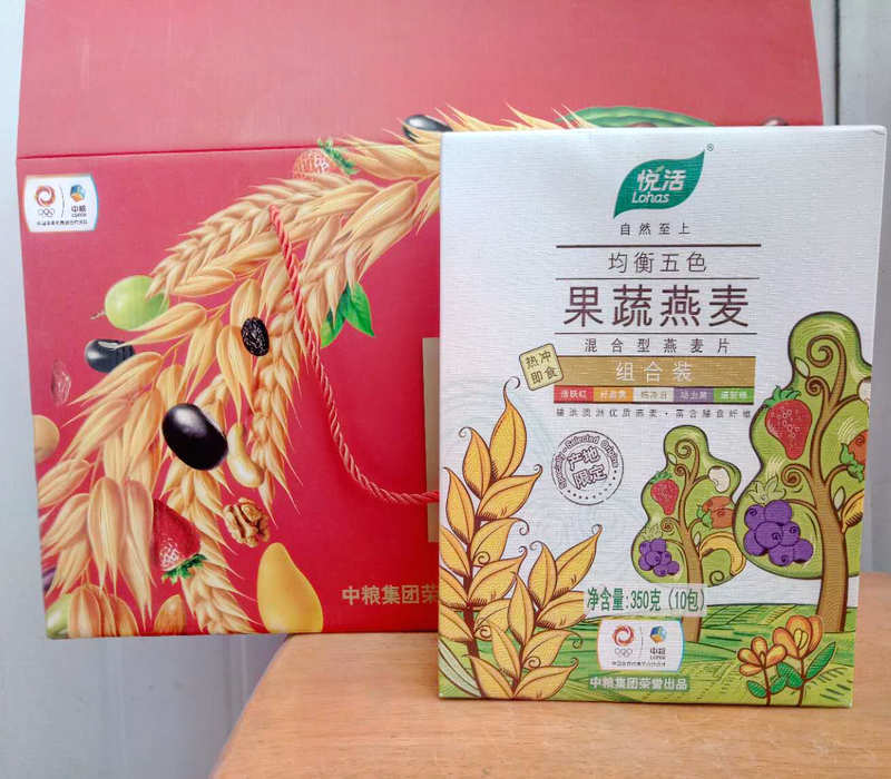 工厂**悦活果蔬燕麦礼盒装 谷物水果麦片营养早餐冲调饮品