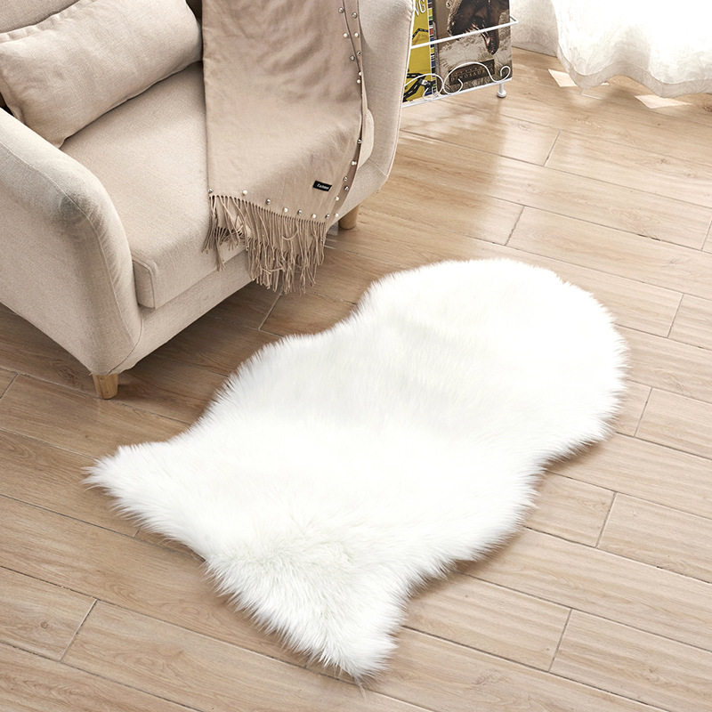 Cross-Border Direct Supply Thickened Australian Wool-like Floor Mat Sheepskin Decorative Carpet Plush Carpet Living Room Sheepskin Cushion