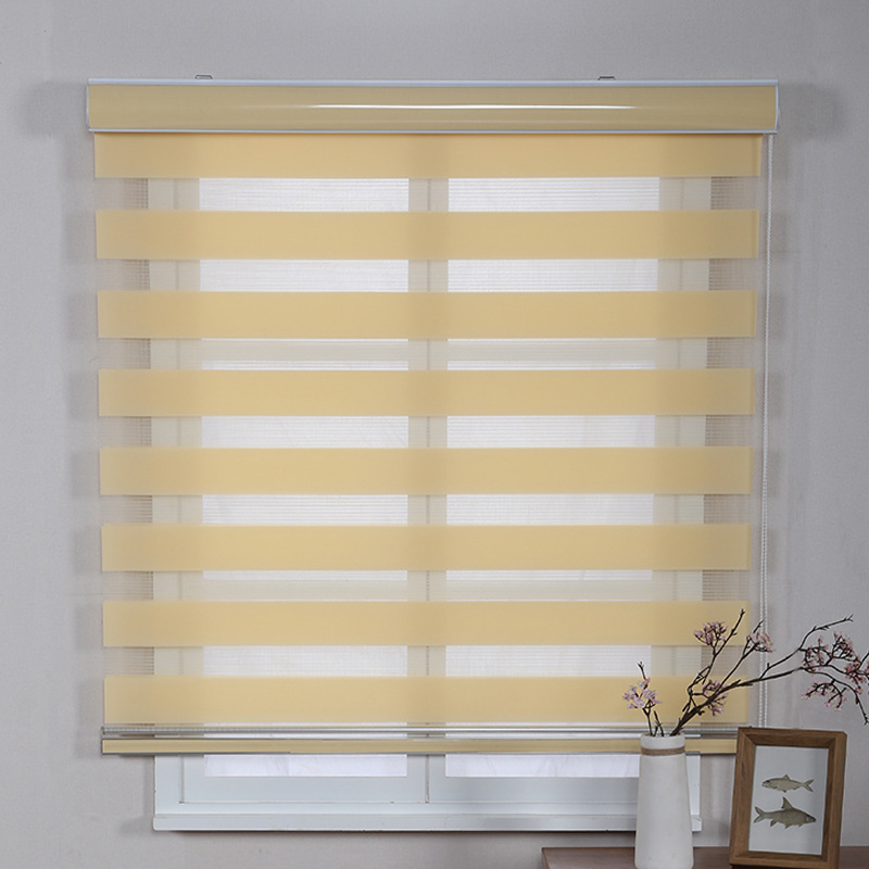 Foreign Trade Export Shutter Office Curtain Shading Lifting Louver Curtain Soft Gauze Curtain Double Roller Blind