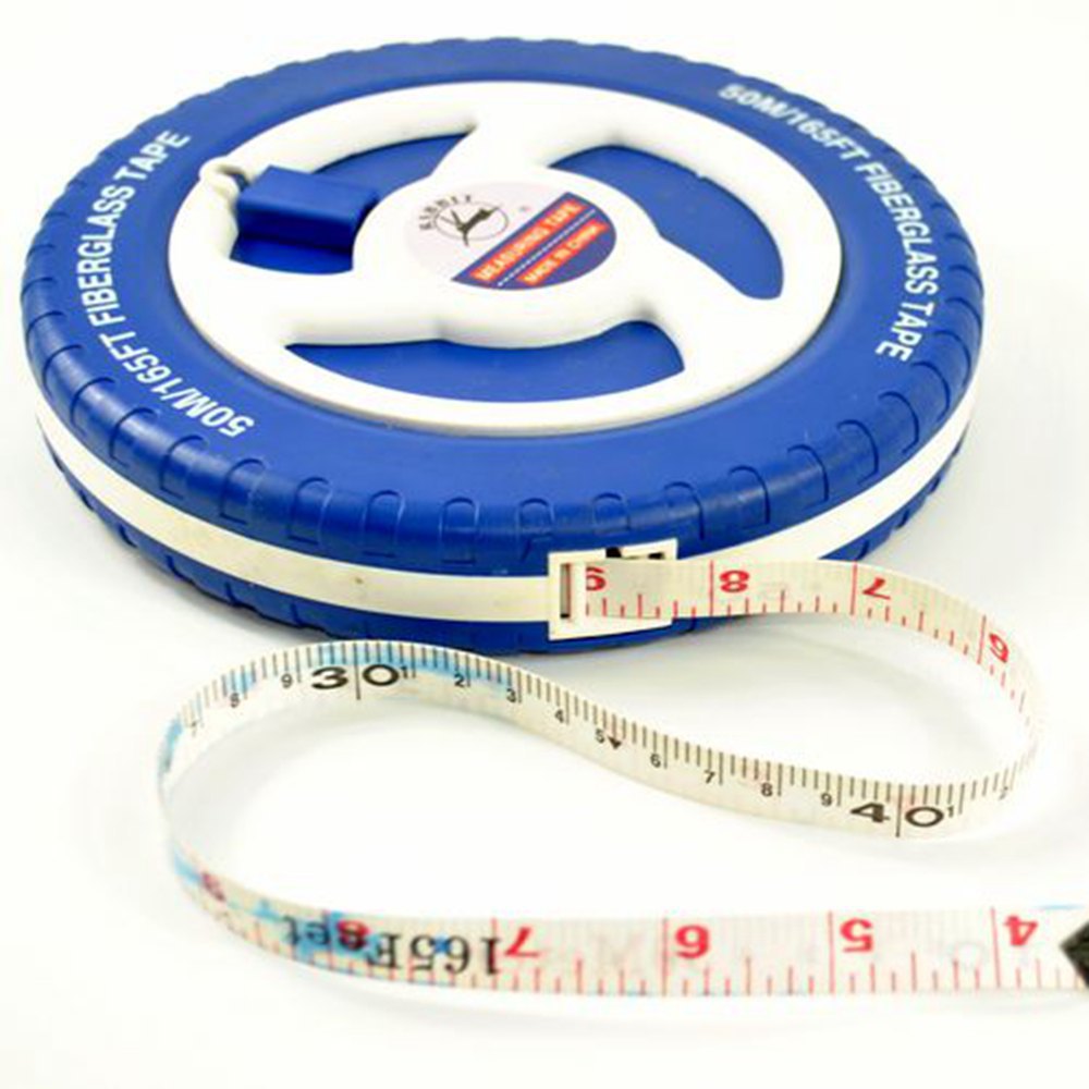 皮尺 田径测量尺 场地卷尺 纤维丈量尺 测量工具20米30米50米tape