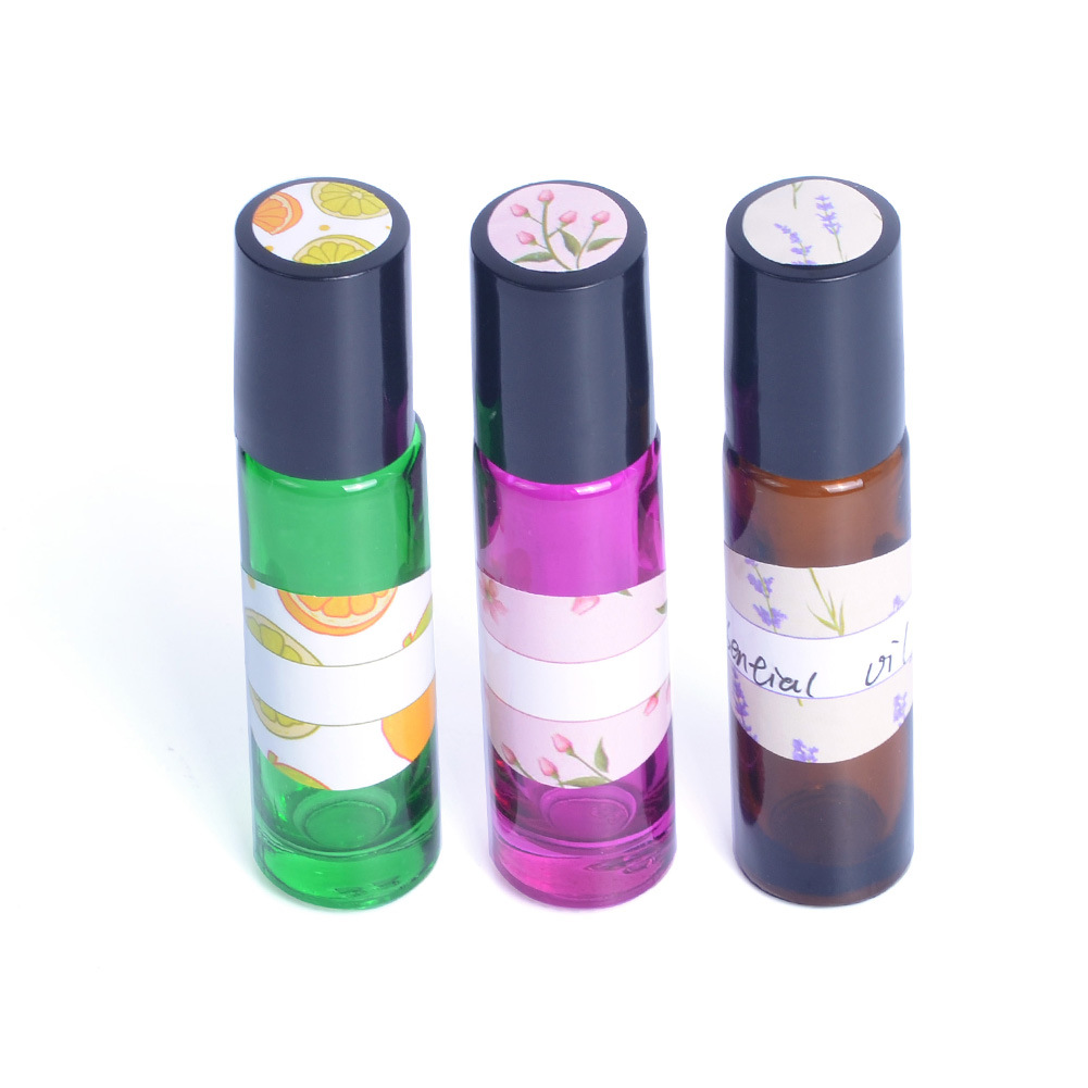 亚马逊热卖精油瓶贴纸化妆品不干胶标签贴香水瓶彩色标贴现货