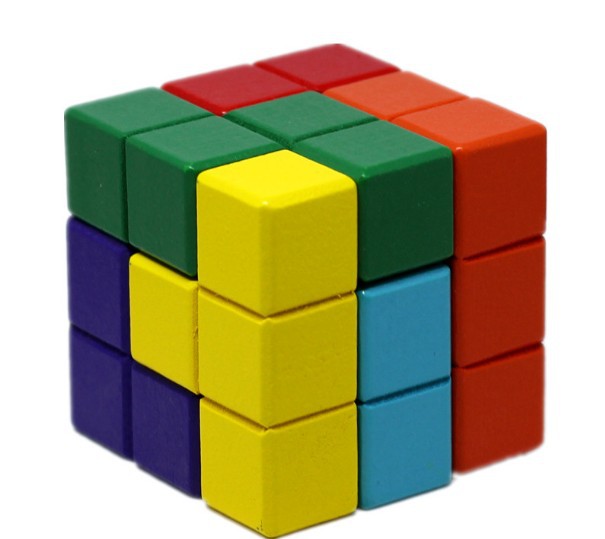 索玛积木 立方体七粒制 七巧板 方块大作战 拼图儿童教具