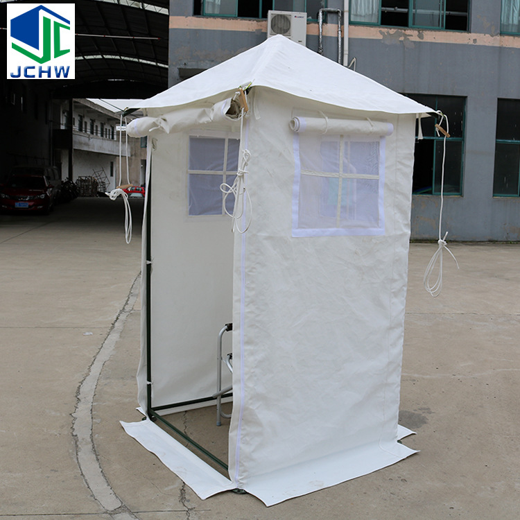 定制白色岗亭帐篷 带窗户透风防水帐篷保暖帐篷单人岗亭帐篷