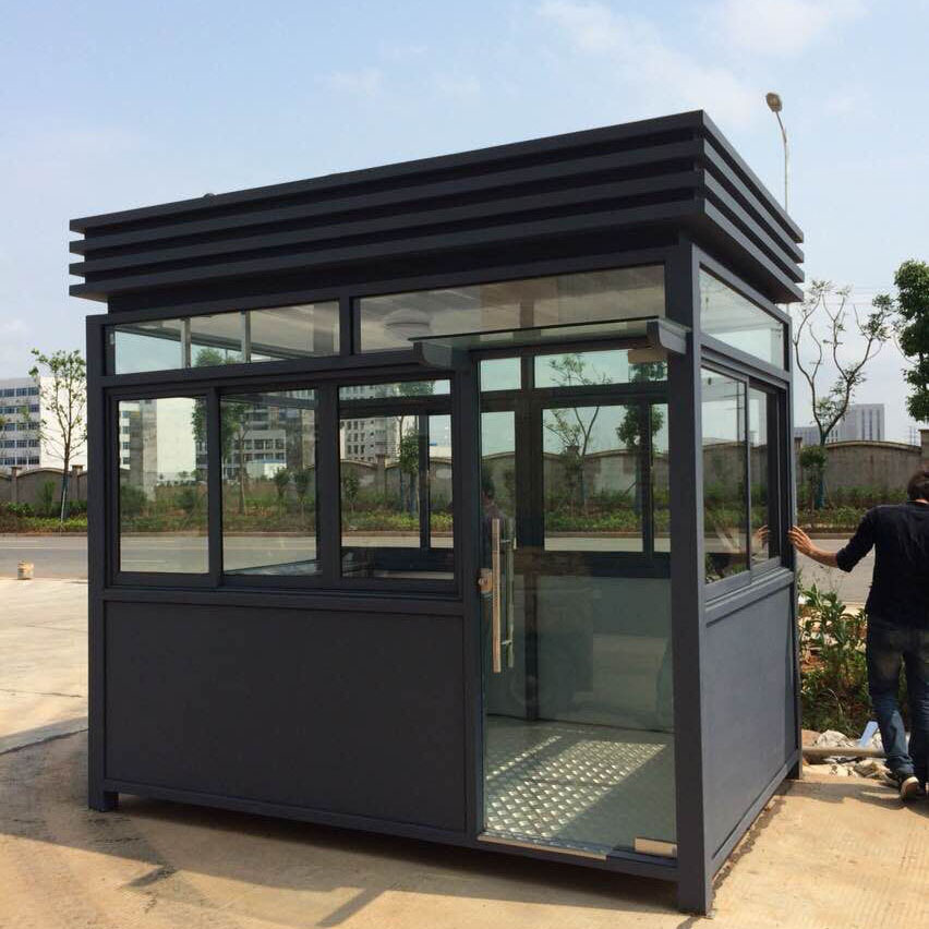 厂家直销彩板房活动岗亭 广州钢结构岗亭 活动板房临时办公岗亭