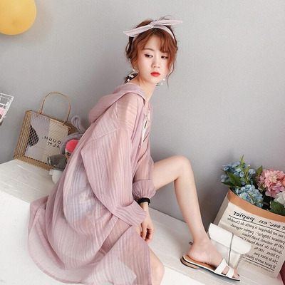 时尚衣服_防晒衫女夏季宽松bf薄开衫2018新款外披 - 阿里巴巴