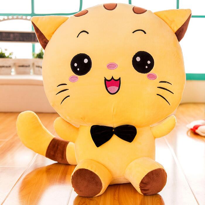 2019新款玩具大脸猫毛绒玩具 蝴蝶结猫公仔定制儿童节日礼物