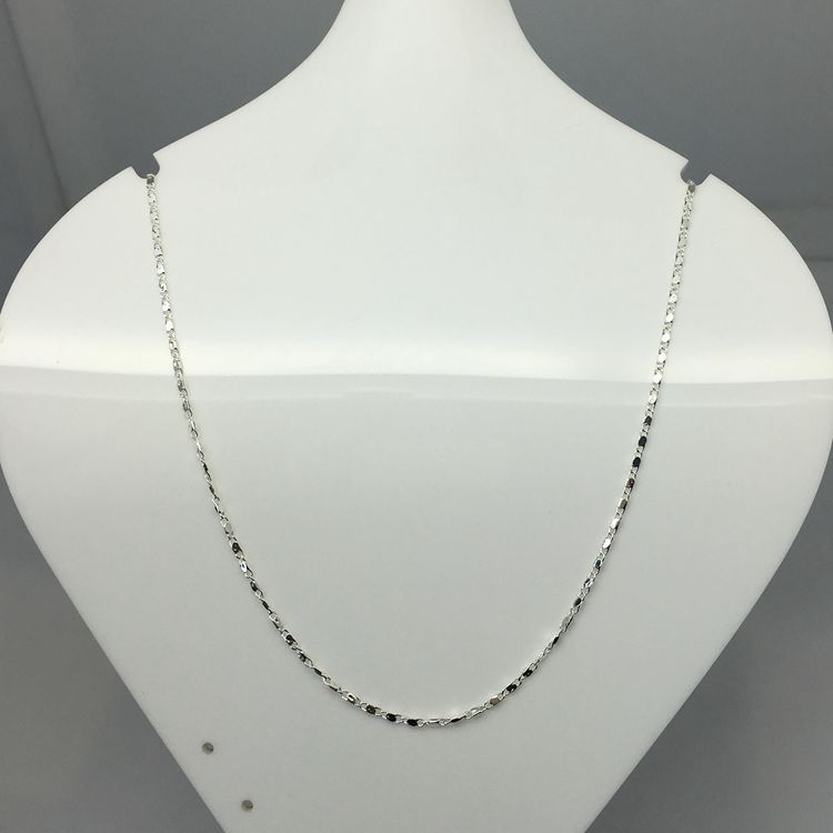 低价批发合金镀银项链 纹银苗银配链女士配链