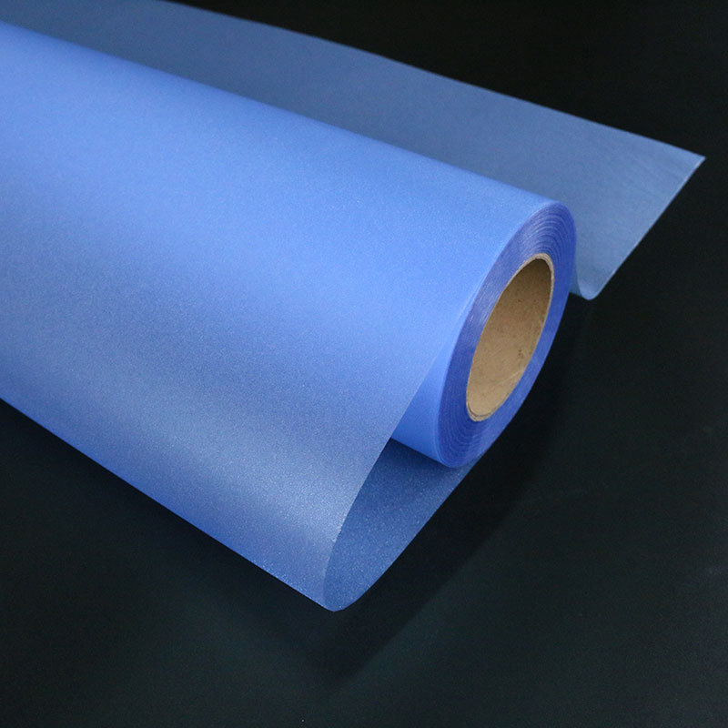 浅蓝色彩色磨砂膜可定制宽幅私密窗户贴纸透光不透明玻璃防窥贴膜