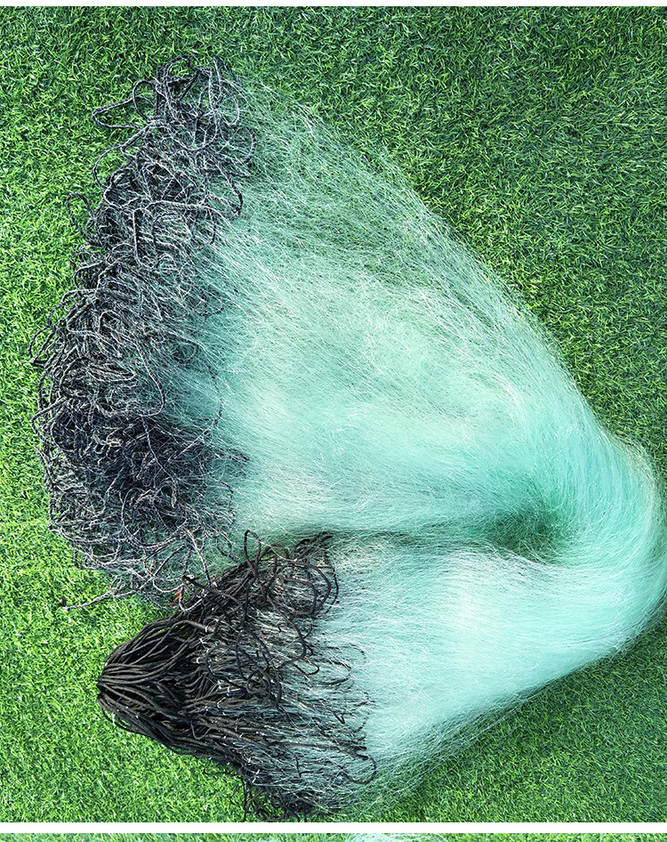 三层渔网 鱼网新款粘网丝网沉网沾网 厂家定制捕鱼三层绿丝挂网