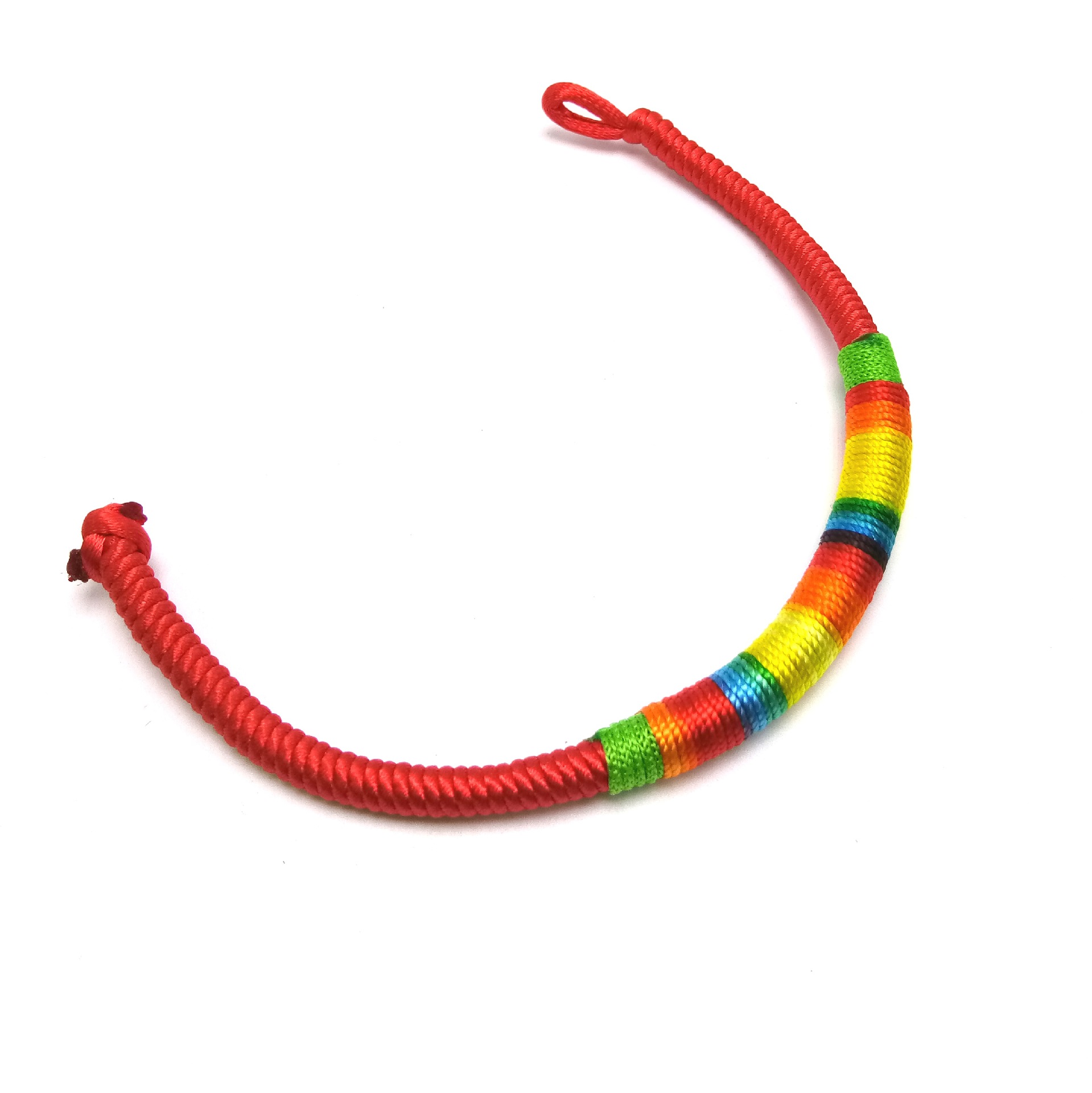 民族风五彩线编织金刚结粗款端午节五彩绳手链手串活动礼品