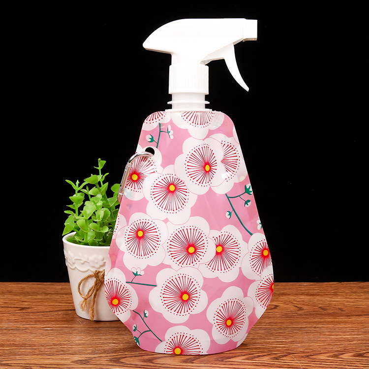 Manufacturer's Customized Folding Sprinkling Can Pe Flower Sprayer Cartoon Folding Water Bag Spray Water Bag Kettle