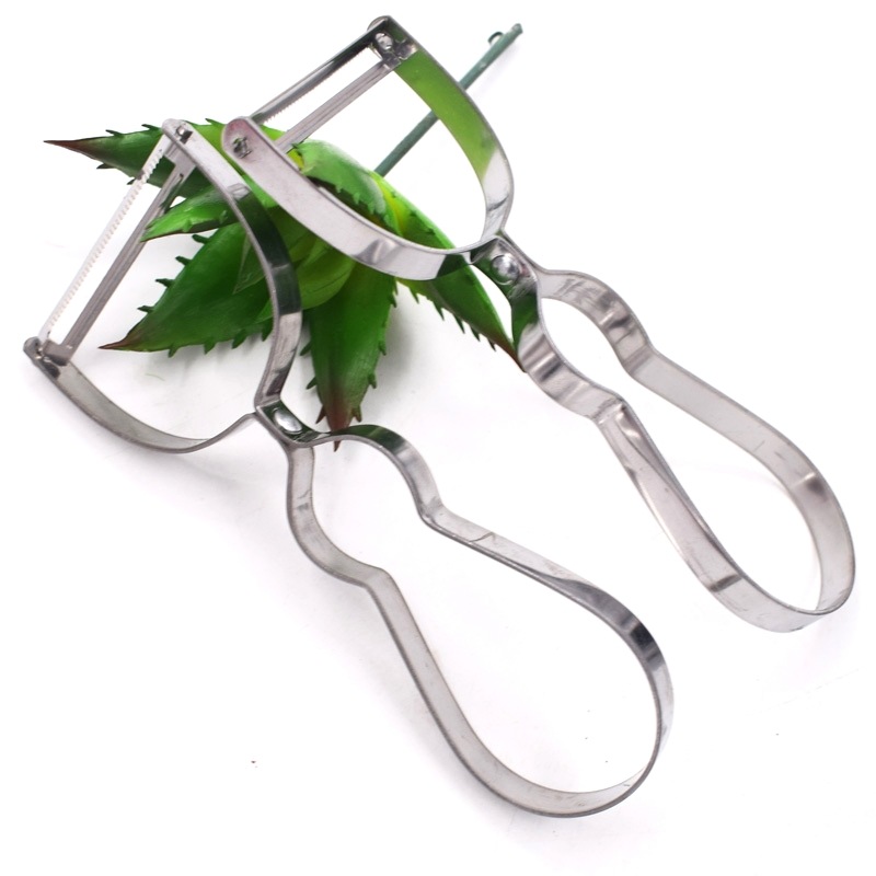 带磁不锈钢打皮刀去皮器地摊货源葫芦形刮皮刀钢刨削皮器2元店