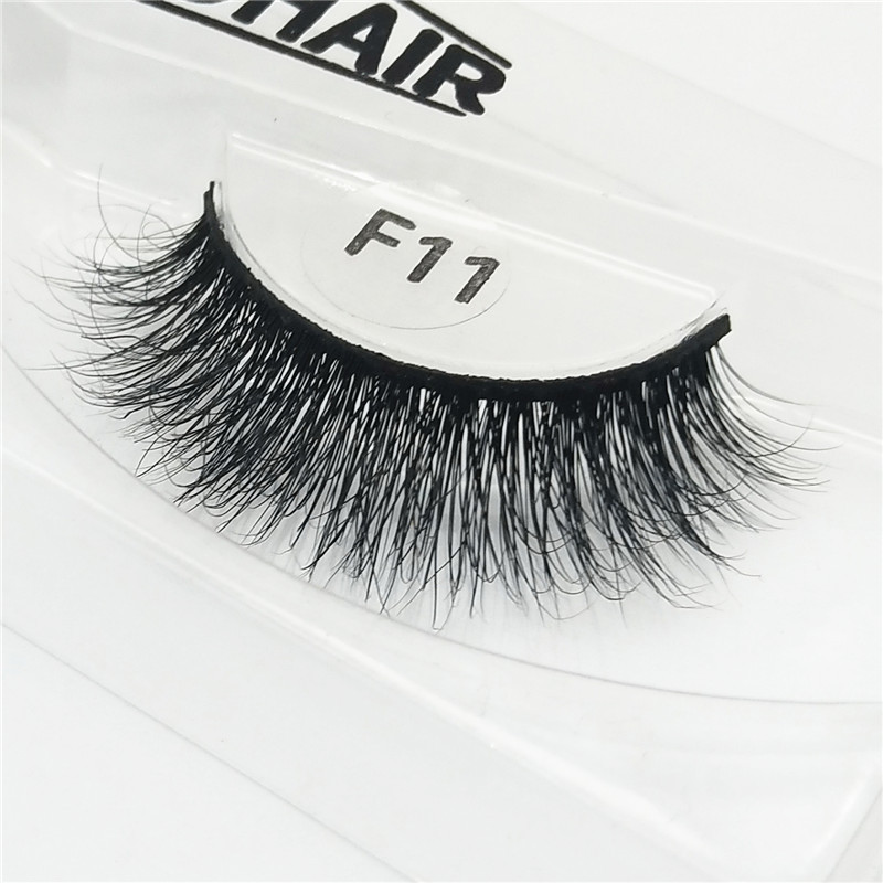 F11 Handmade Eyelash 3D Mink Hair False Eyelashes Wholesale Foreign Trade Cross-Border Fashion Three-Dimensional Eyelashes