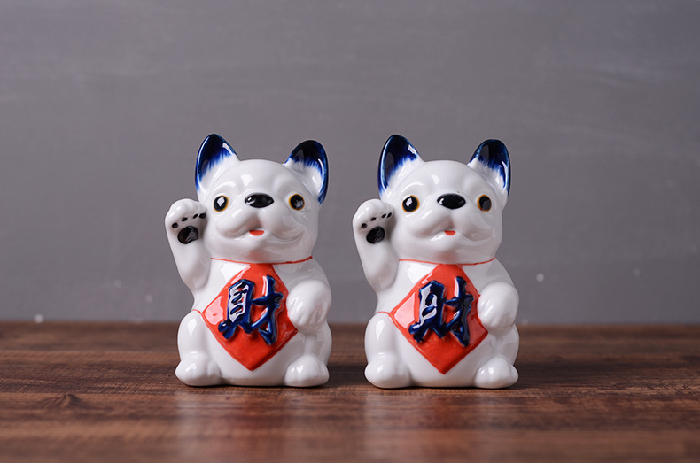 旺财狗摆件招财生肖狗年风水工艺品客厅酒柜玄关装饰店铺开业礼品