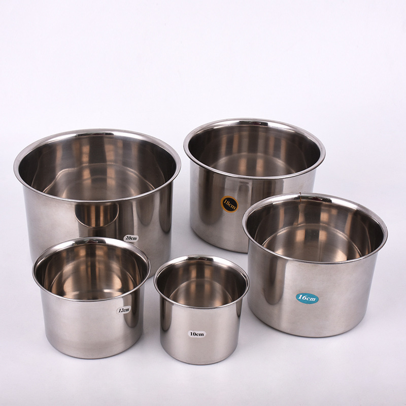 不锈钢味盅无磁调料盅桶调料罐调料缸圆形调味盅厨房打蛋盅炖盅