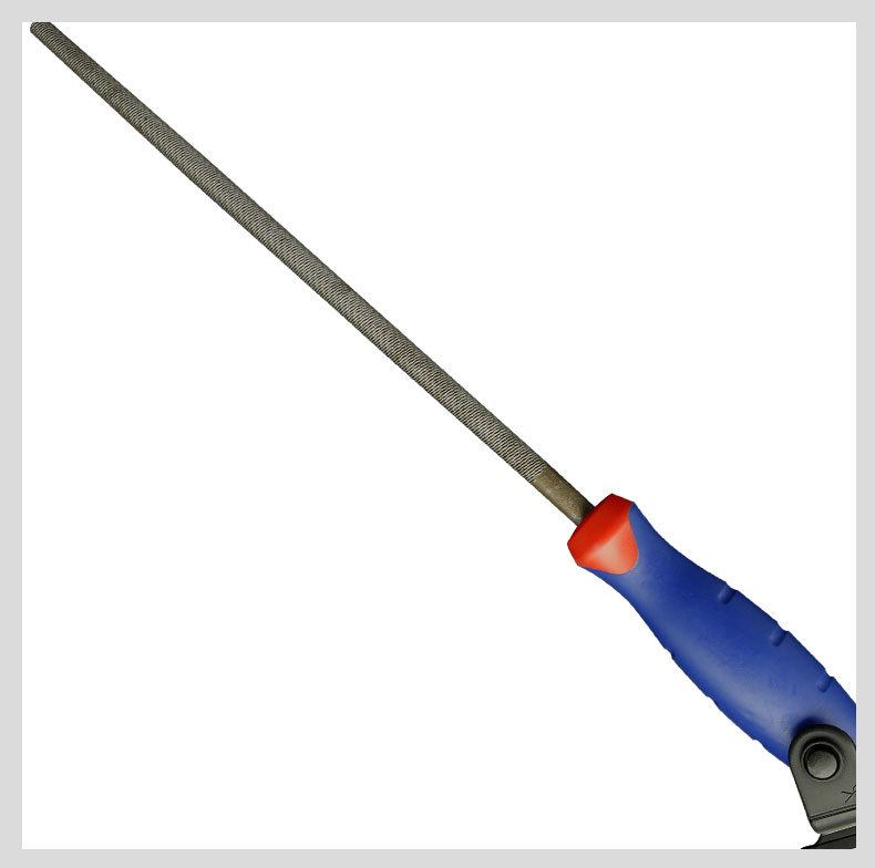 万克宝双色手柄圆锉10寸圆锉刀钳工锉刀打磨工具尖头圆锉w051006