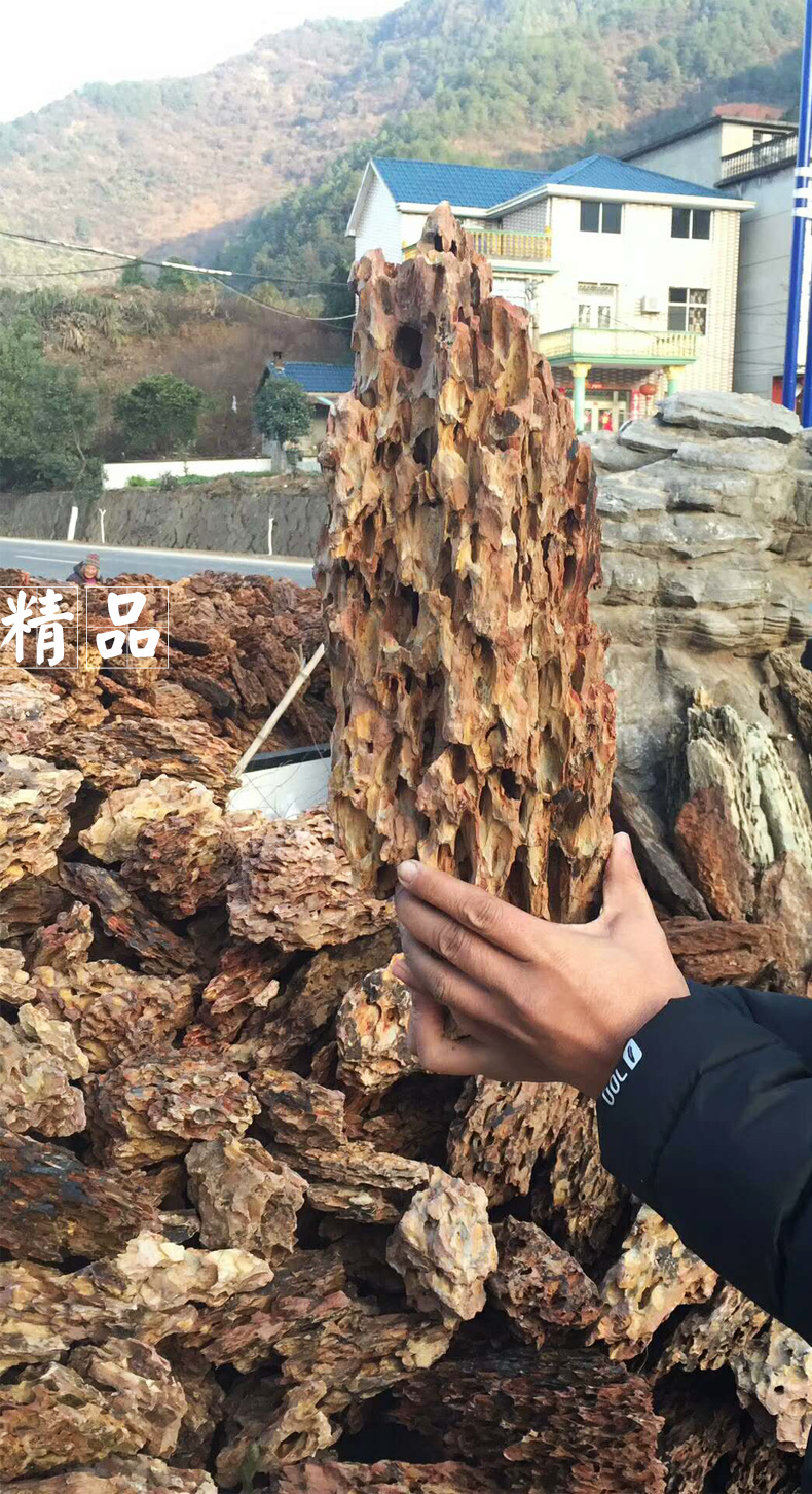 大量批发鱼缸造景松皮石又叫虎皮石多孔美观还有特价木化石青龙石
