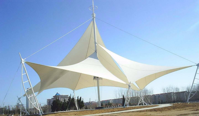 定制广场张拉膜景观篷 城市标志性膜结构建筑 户外膜结构景观棚