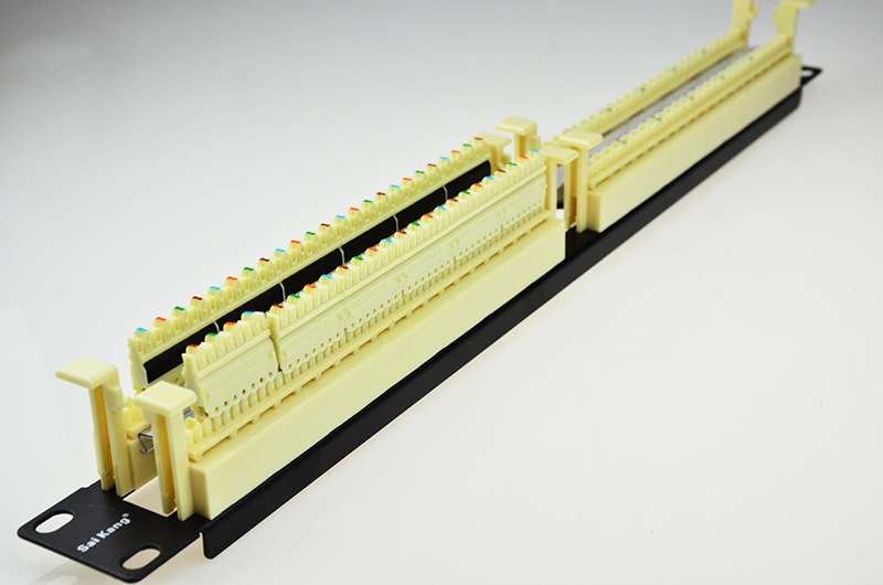 包邮赛康100对110电话配线架跳线架19英寸含模块