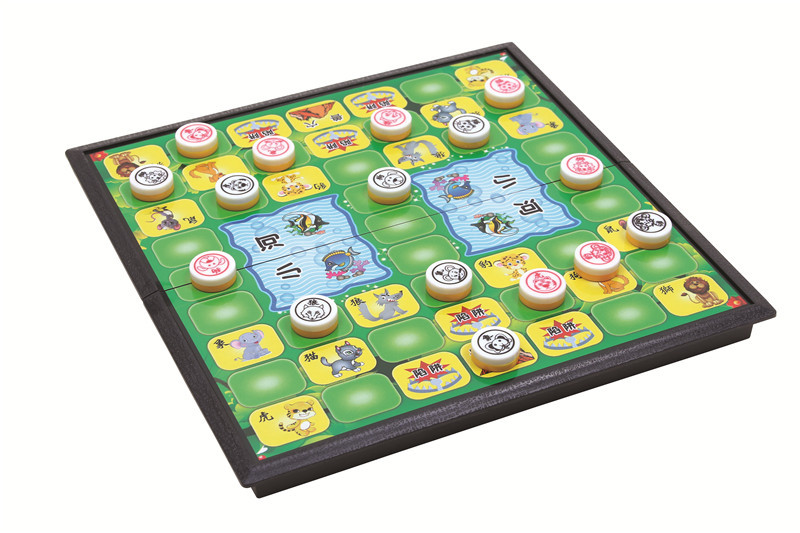 磁性斗兽棋 便携式折叠磁石斗兽棋棋盘 动物棋 儿童玩具批发