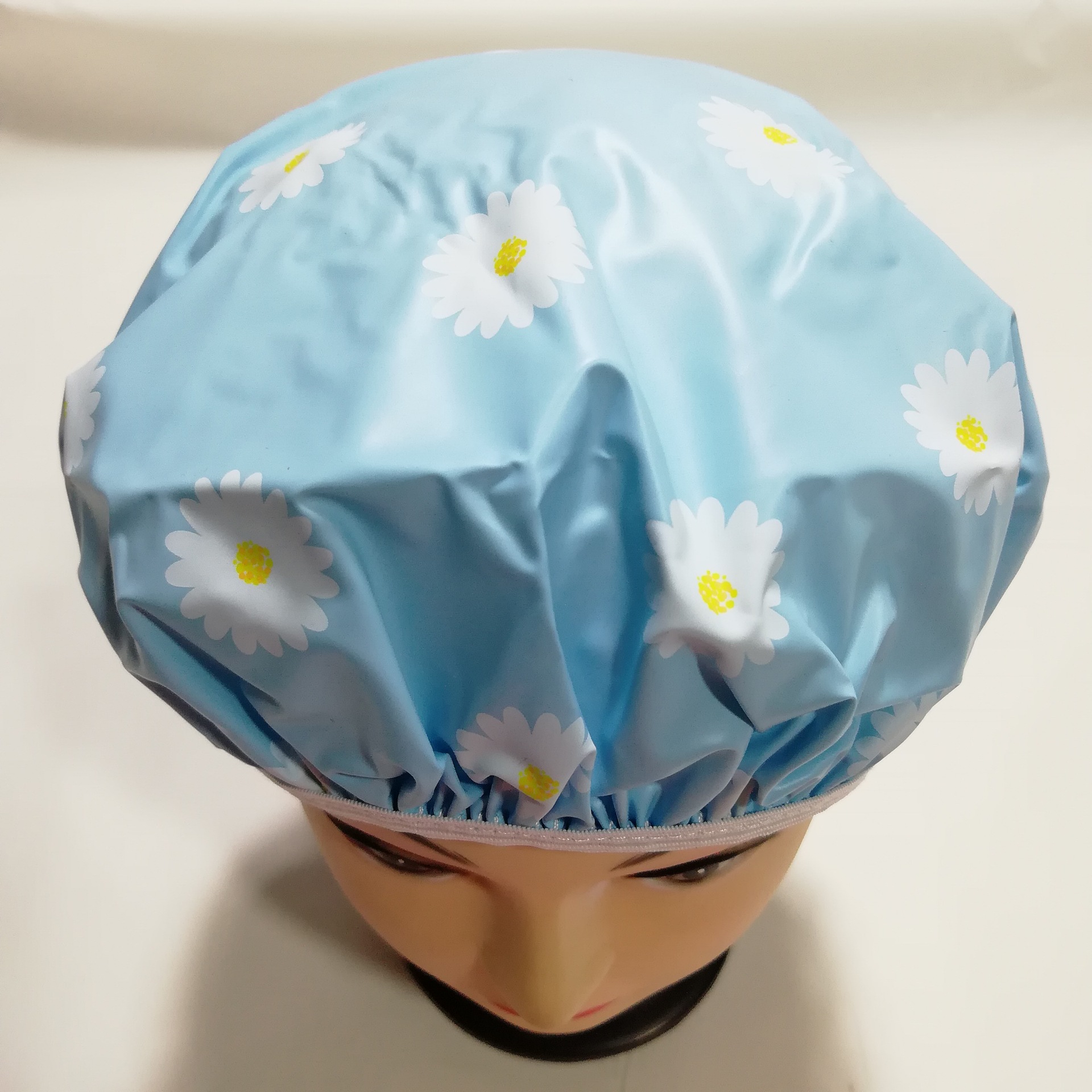 小雏菊浴帽可爱儿童成人通用洗澡帽美人鱼鳞环保pvc淋浴帽护发帽