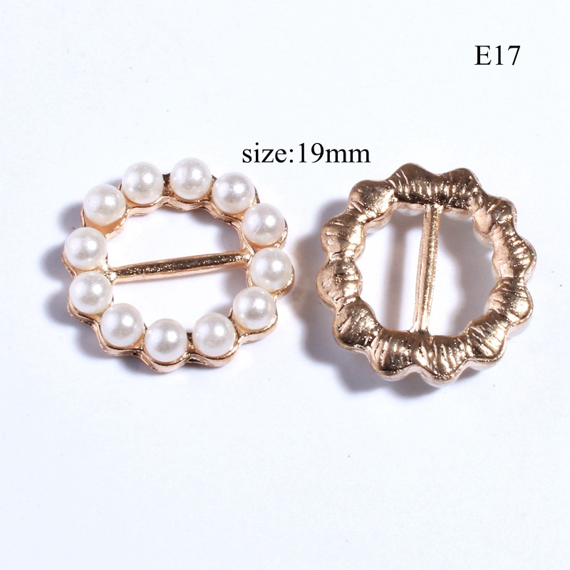 Foreign Trade Hot Selling Pearl Flower Disk Drill Buckle Delicate Rhinestone Alloy Drill Buckle Handmade DIY Hair Accessories Ornament Material