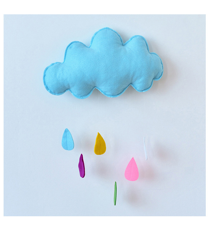 宠物帐篷家居装饰手工云朵雨滴不织布艺新年挂件布置礼物饰品