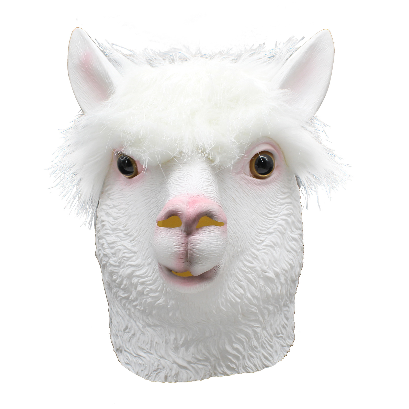 跨境万圣节cosplay酒吧聚会草泥马羊驼乳胶面具头套亚马逊alpaca