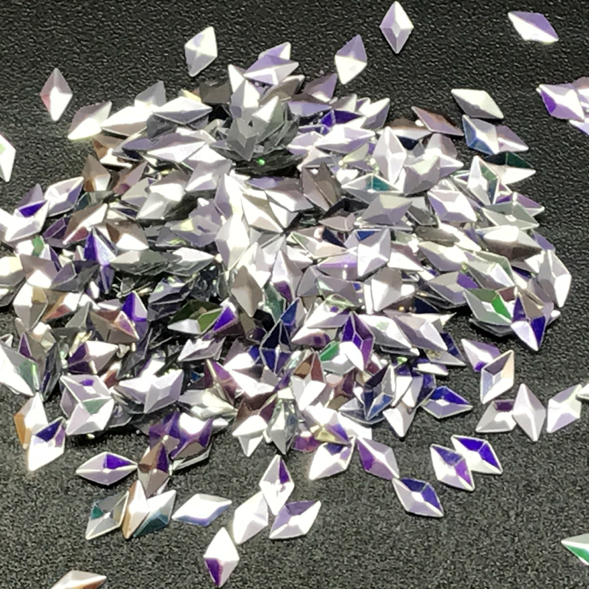 美甲饰品 亮片 12色3d立体菱形片