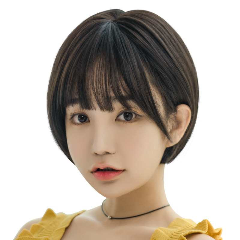 假发女短发头圆脸bobo套韩国波波帅气修脸蓬松齐刘海甜美可爱网红