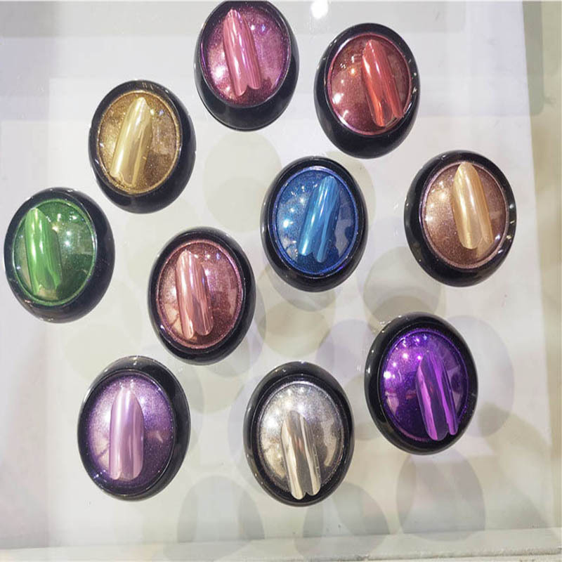 新款10色抖音钛金粉镜面魔镜粉