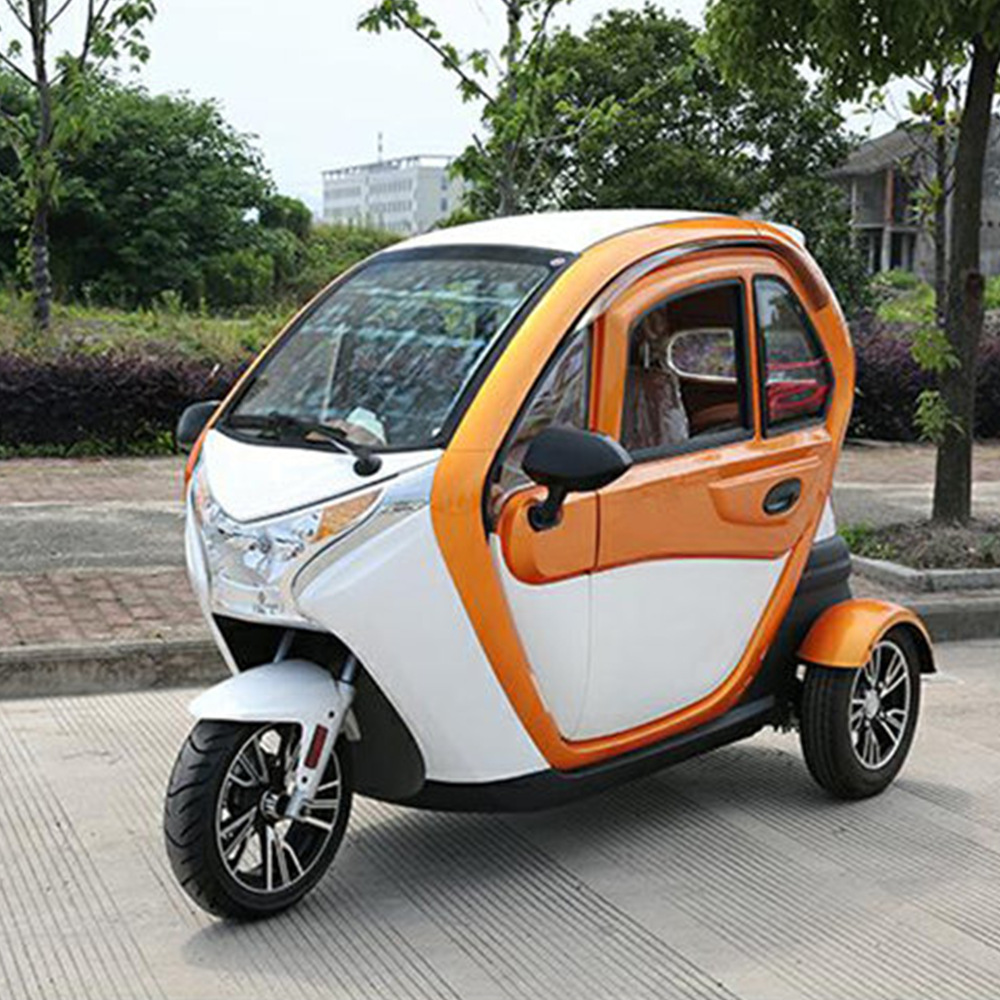 全封闭电动三轮车家用接送孩子上班代步车