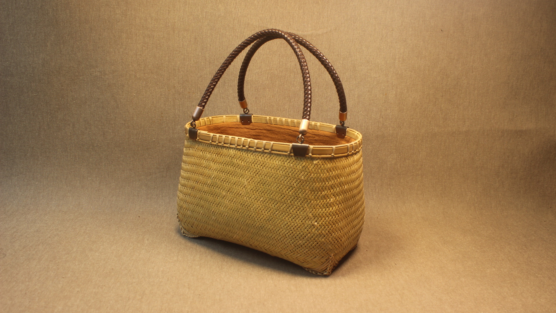 七月七手工竹编包包 女式清新文艺手提编织包 本色沙滩包工艺品