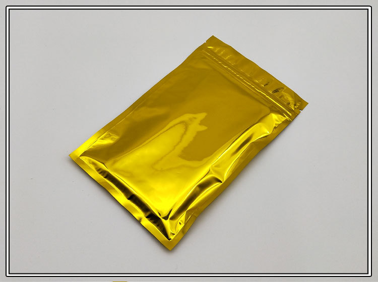 加厚金色镀铝拉骨袋彩色亮光铝箔自封袋避光高档食品包装袋 现货