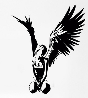 欧美风格 堕落的天使图案个性化创意家居装饰墙贴 厂家定制