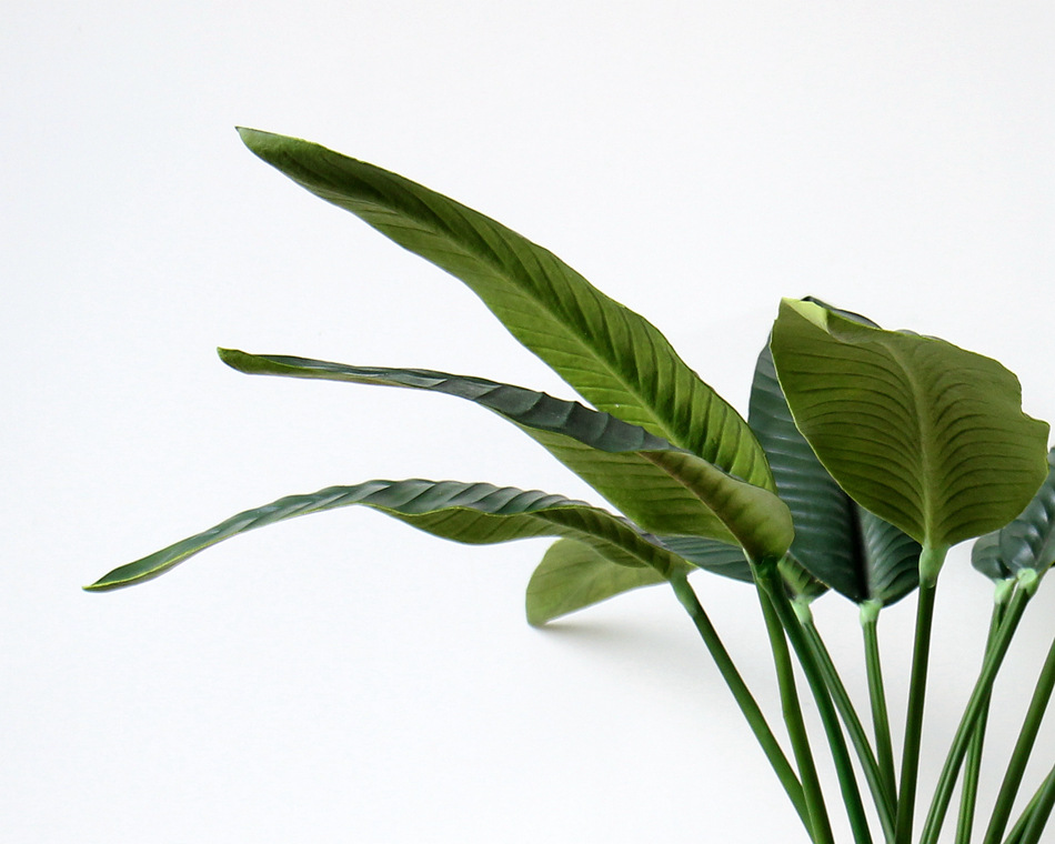 高档仿真绿植 大支pu天堂鸟叶子 北欧简约家居装饰 艺术插花配材