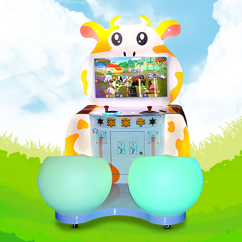 厂家直销笨笨牛儿童电玩设备益智拍拍乐双人亲子互动套牛游戏机