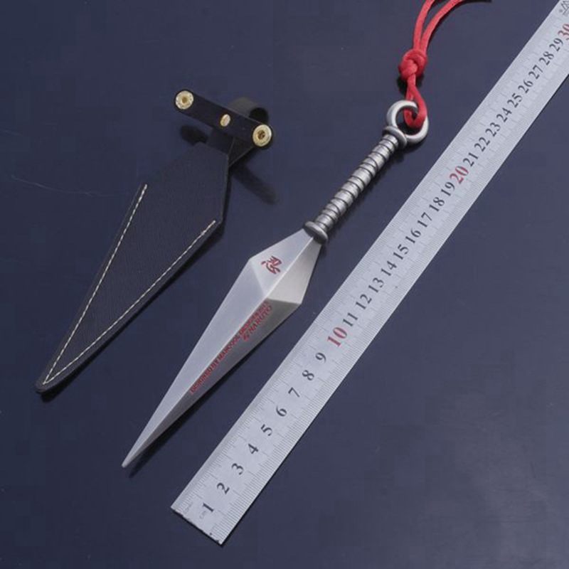火影忍者武器鸣人佐助苦无手里剑金属模型飞镖玩具带皮套动漫兵器