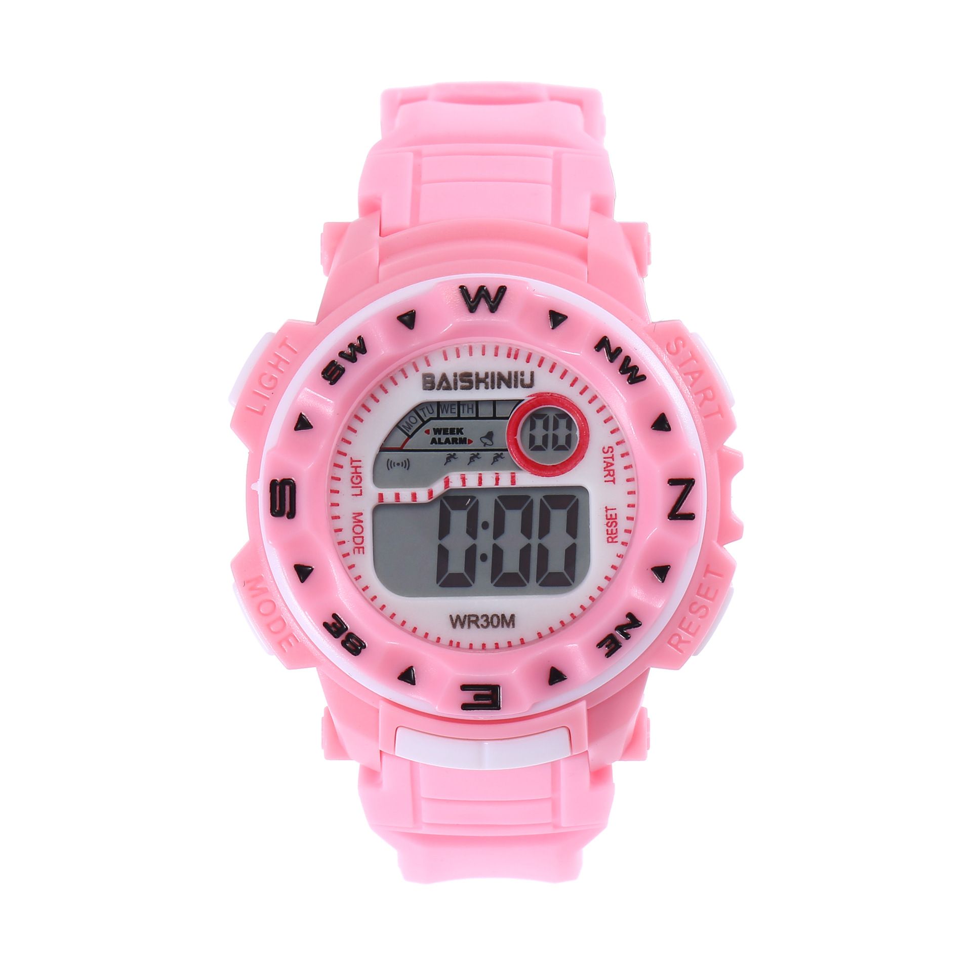 儿童防水运动电子手表 时尚多功能学生七彩夜光果冻电子表