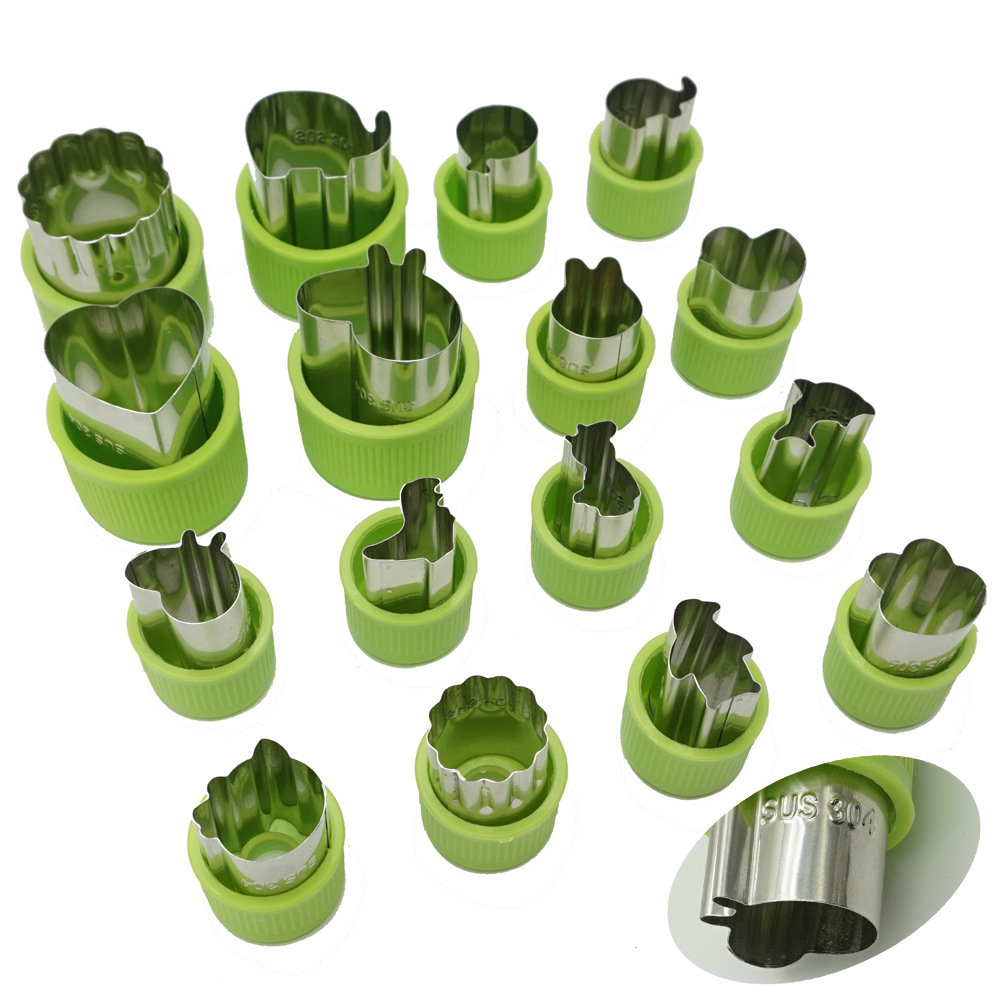 现货304不锈钢饼干模具全护手蛋糕模具蔬菜切模三明治模具12件套