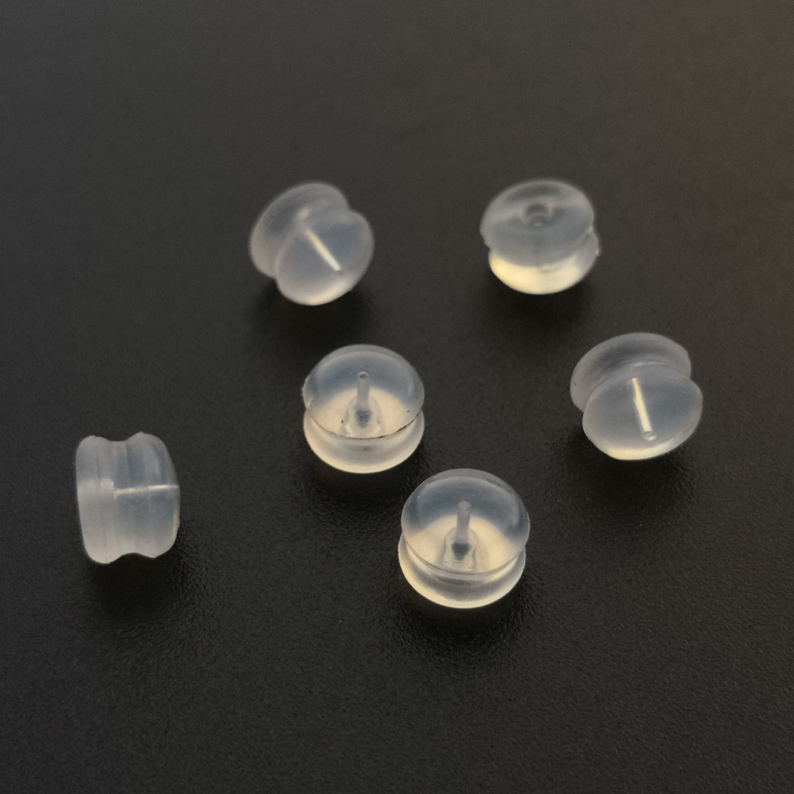 双层硅胶耳堵耳塞纯胶塑料耳钉堵头耳环材料饰品配件大耳塞